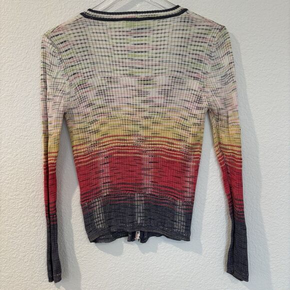 Missoni Cardigan Sweater 4 XS Multicolor Striped V-neck Made in Italy Classic - Picture 11 of 16